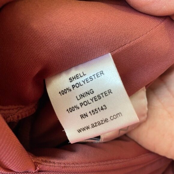 Azazie Maroon Spaghetti Strap Cap Sleeve Bridesmaid Formal Gown Size C (6) - Picture 9 of 10